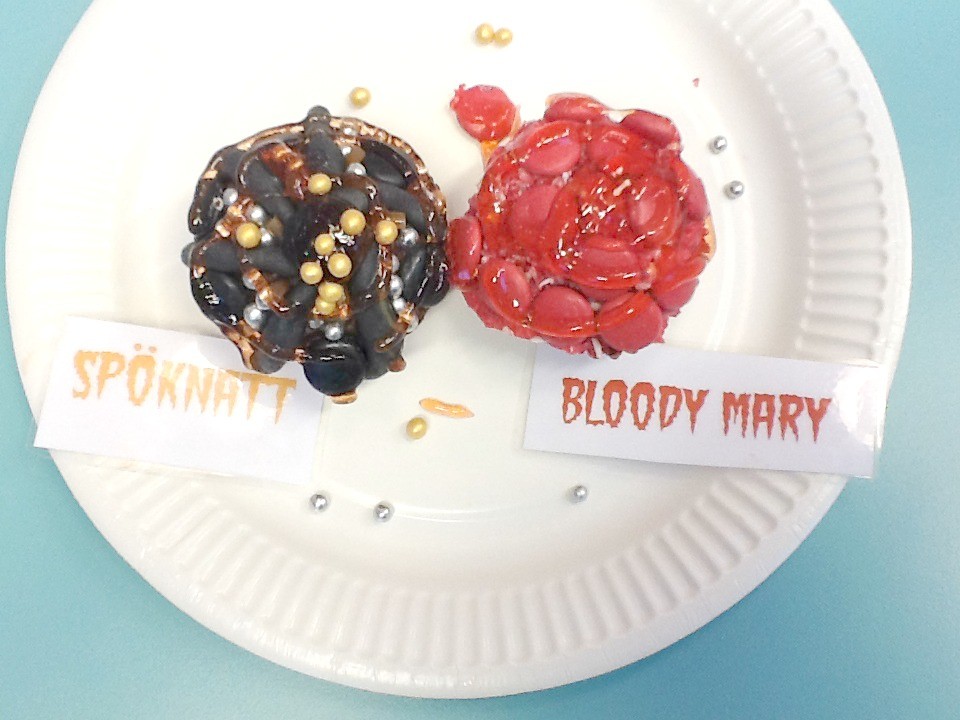 Cupcakes Bloody Mary och Spöknatt